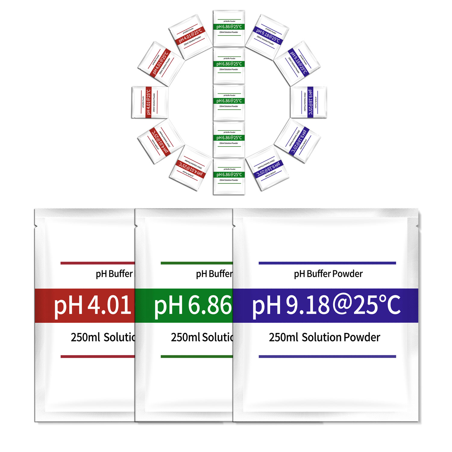 1/o - Finance 15 Pack PH Buffer Calibration Solution Powder 4.00/6.86/9.18 For Precisely