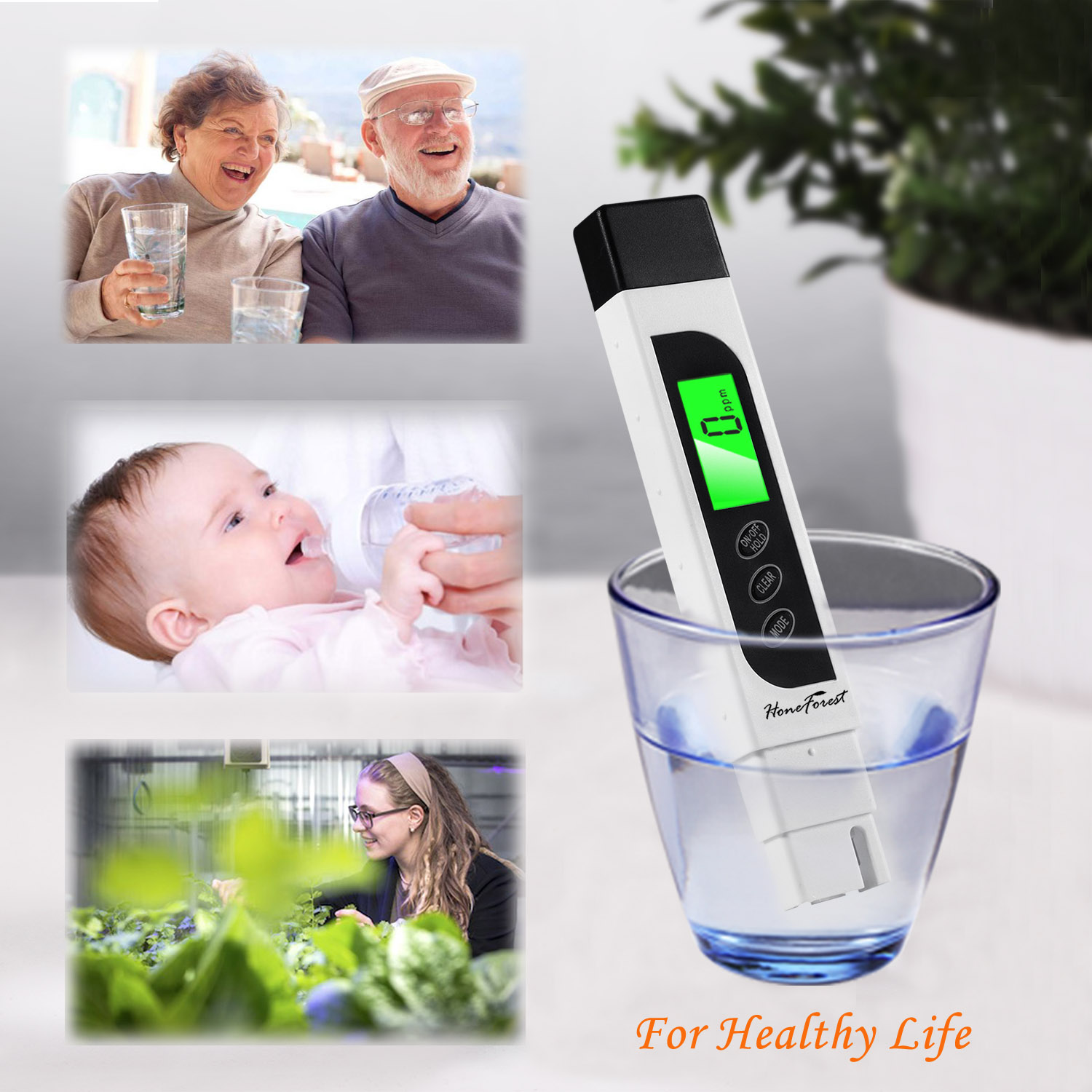 HoneForest TDS Meter-White – HoneForest